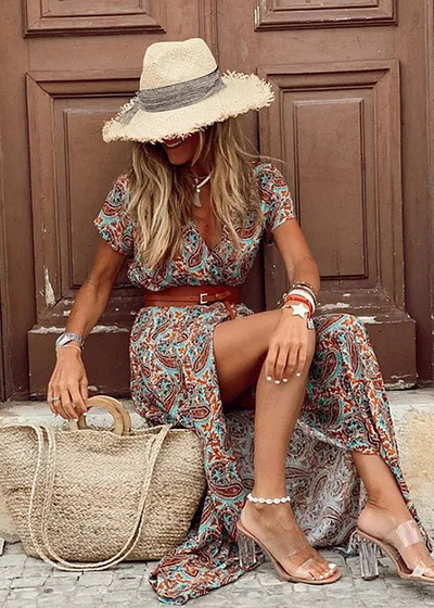 Aera - Elegant Bohemian Maxi Dress